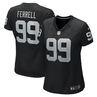 womens nike clelin ferrell black las vegas raiders game jer